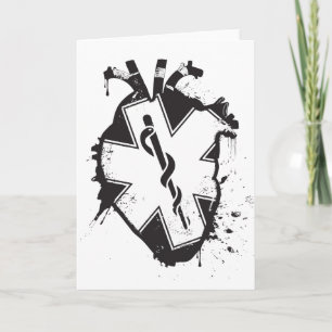 Carte étoile de vie coeur anatomique