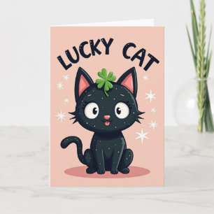 Carte étoile Lucky Black Cat