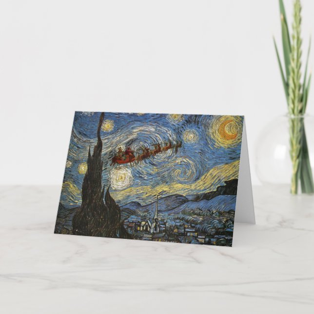 Carte étoilée de nuit de Noël (Devant)