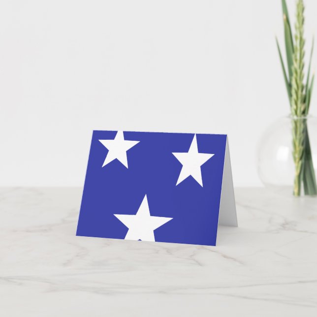 Carte Étoiles blanches en bleu (Devant)