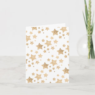 Carte Etoiles brillantes or Joyeux Noël Fête Noir