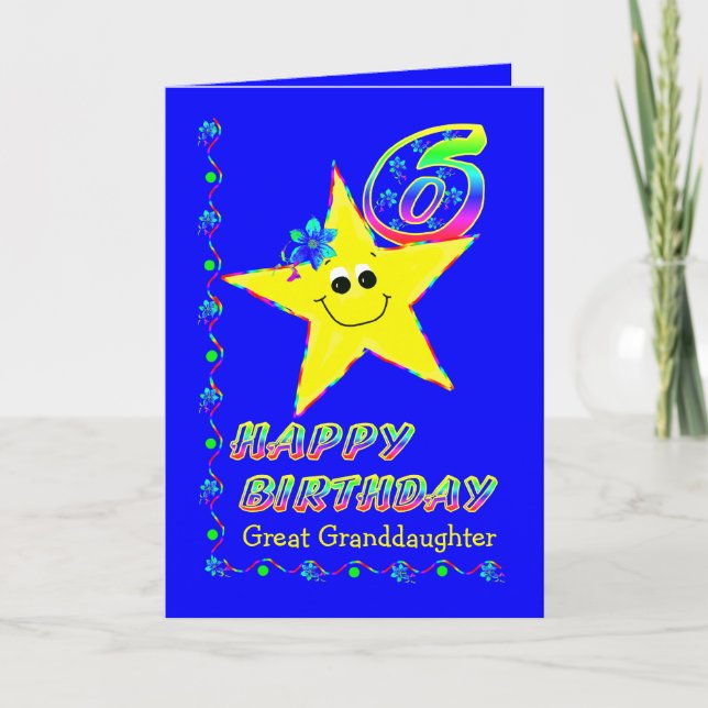 Carte Étoiles d'anniversaire personnalisées pour les fil (Devant)