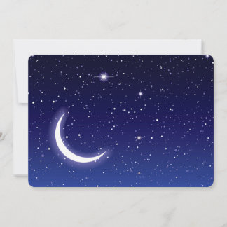 Carte Étoiles de lune et de scintillement