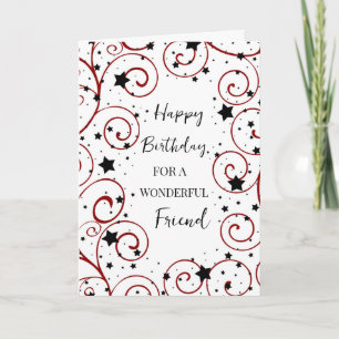 Carte Étoiles et tourbillons Ami Anniversaire