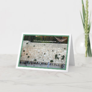 Carte Étrange journée à Wailing Wall Bar/carte Bat mitzv