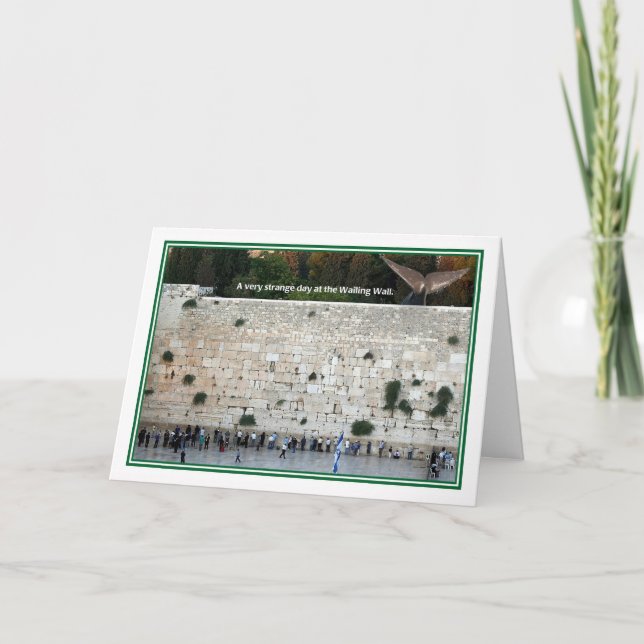 Carte Étrange journée à Wailing Wall Bar/carte Bat mitzv (Devant)