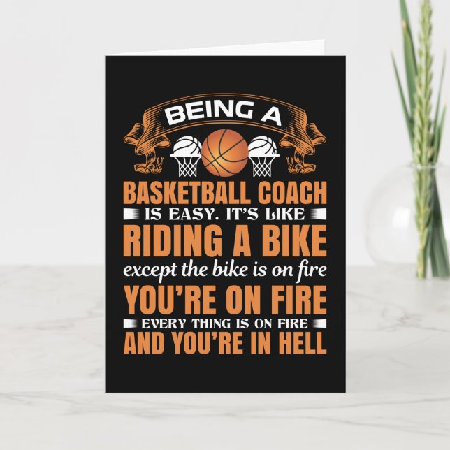 Carte Être entraîneur de basket-ball est facile (Devant)
