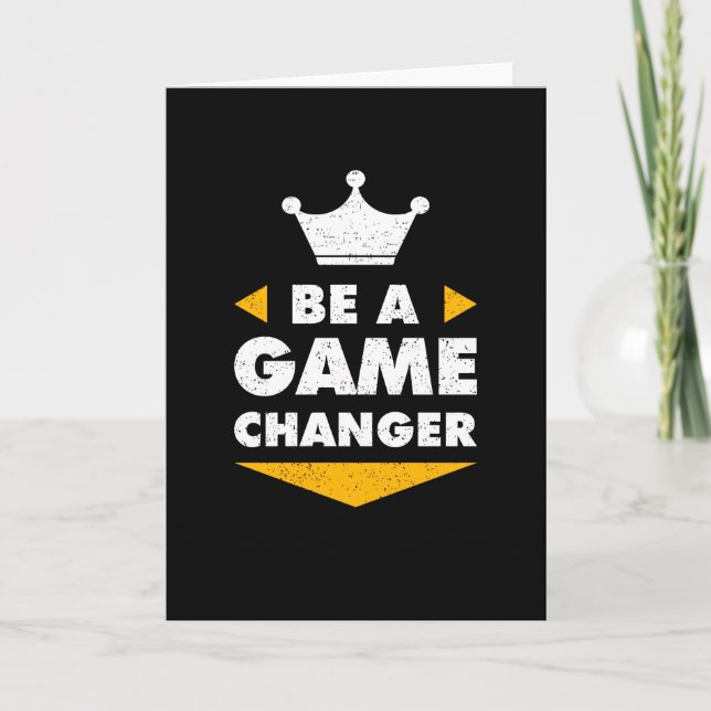 Carte Être Un Changeur De Jeu Motivation Inspiration Pos (Devant)