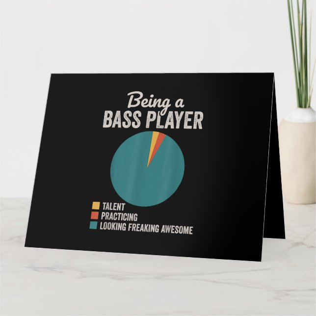 Carte Être un musicien bassis Funny Bass Guitar Joueur (Devant)