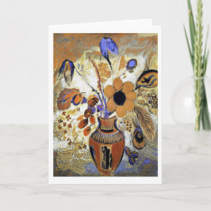 Carte Etruscan vase with Flowers, Redon