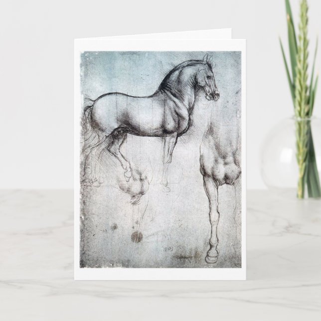 Carte Étude du cheval, Léonard de Vinci (Devant)