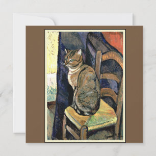 Carte Étude d'un chat par Suzanne Valadon