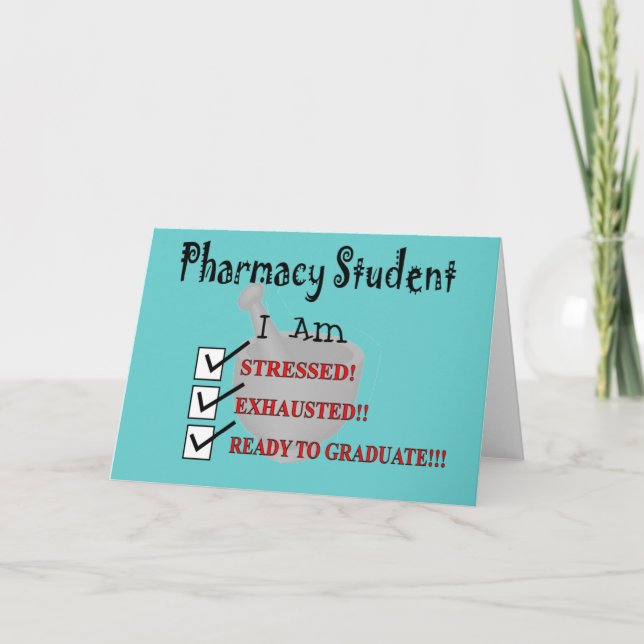 Carte Étudiant en pharmacie "Prêt À Diplômer ! ! !" (Devant)