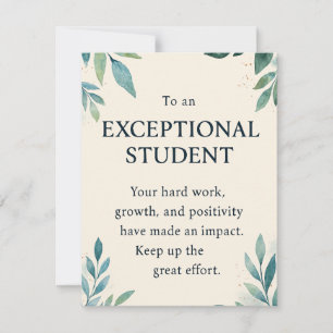 Carte Étudiant exceptionnel - Enseignant inspirant Apcip