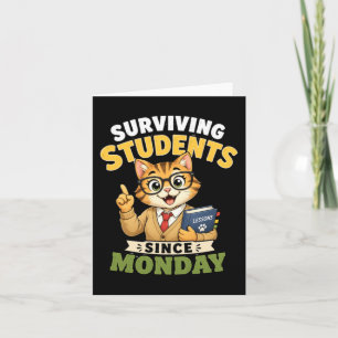 Carte Étudiants survivants depuis lundi Prof de chat drô