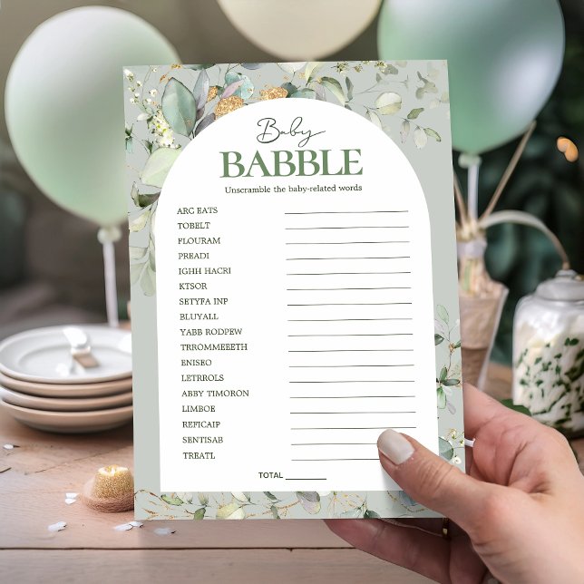 Carte Eucalyptus Babble Babble Word Scrambule jeux (Créateur téléchargé)