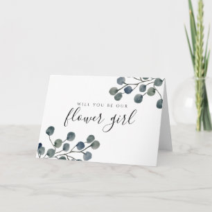 Carte Eucalyptus Feuilles Serez-Vous Notre Fille Fleur