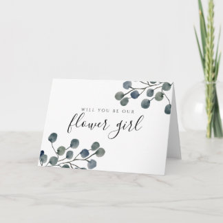 Carte Eucalyptus Feuilles Serez-Vous Notre Fille Fleur