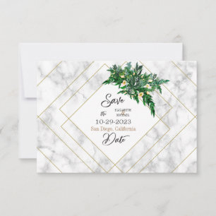Carte Eucalyptus Foliage Rustique Marbre blanc vert