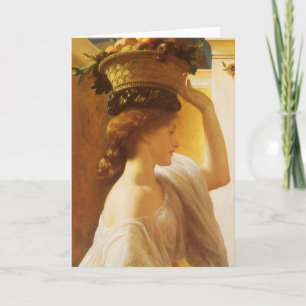 Carte Eucharis - Fille avec un panier de fruits de Leigh