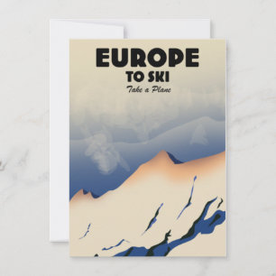 Carte Europe à Ski "Prenez un avion" Café Mug à deux ton