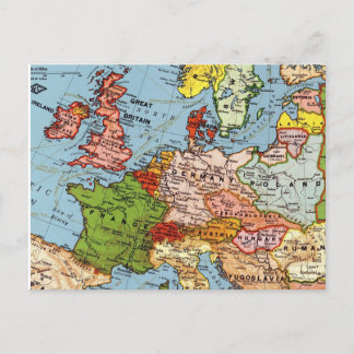 Carte Europe France Écosse Irlande Plus Carte post