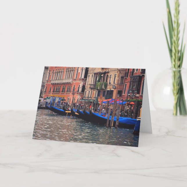 Carte Europe, Italie, Venise, gondoles dans le canal (Devant)