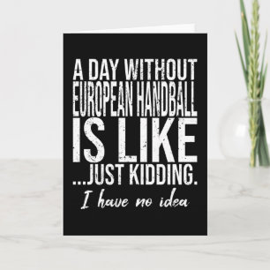 Carte European Handball drôle idée cadeau