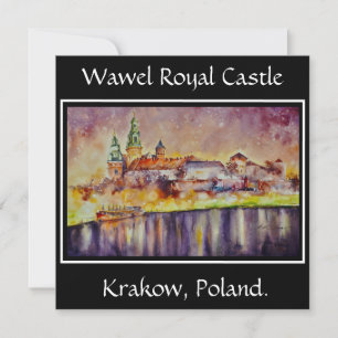 Carte EVE Peint Wawel Château Royal, Cracovie, Pologne