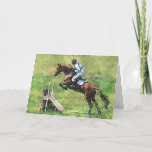 Carte Événement cheval saut anniversaire