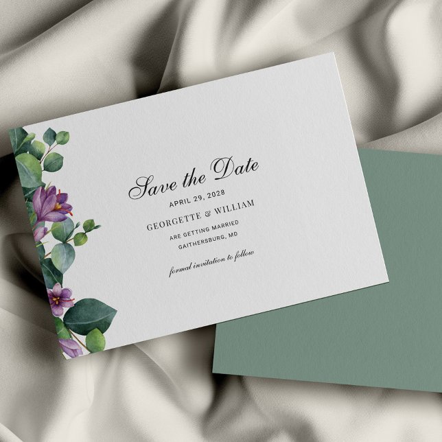 Carte Événement Eucalyptus Botanique Floral Script (Créateur téléchargé)