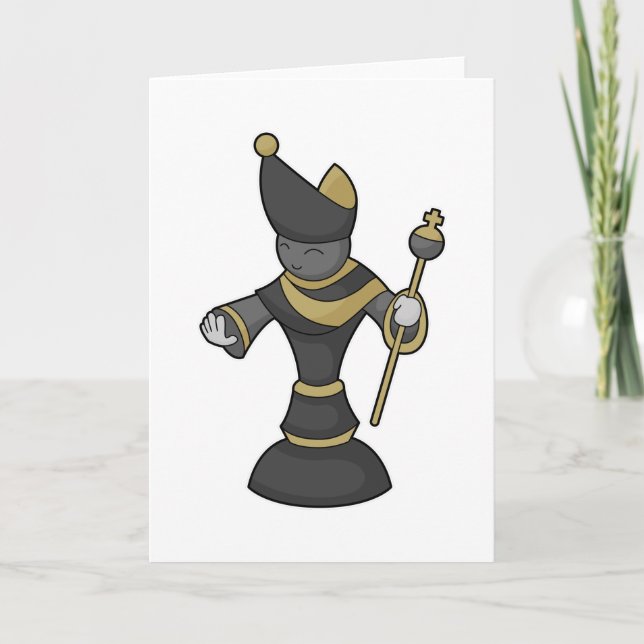 Carte Évêque Échecs Équipe Échecs (Devant)