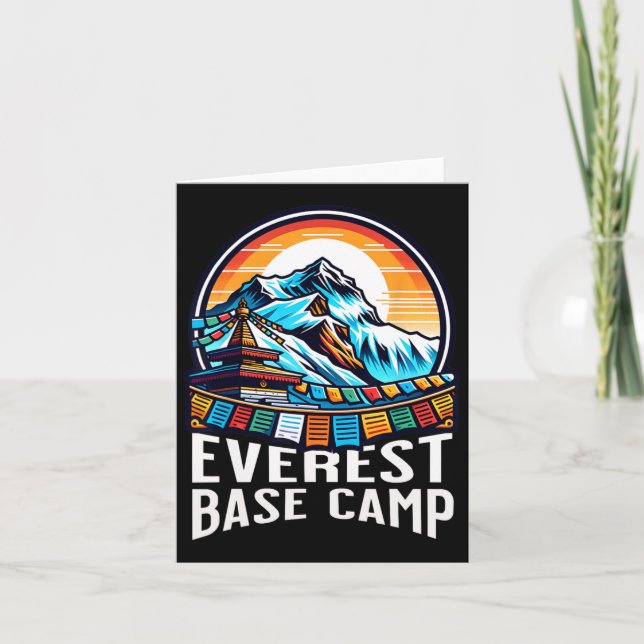 Carte Everest Base Camp de prière drapeaux Nepali Himala (Devant)