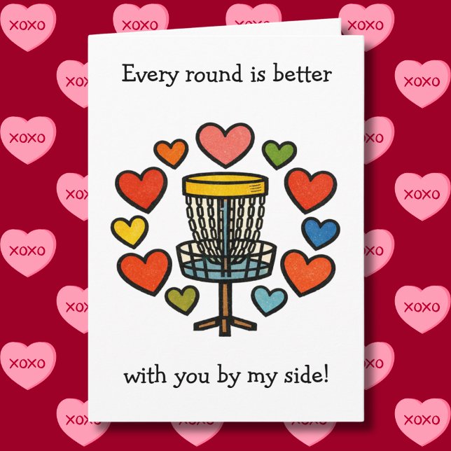 Carte Every Round is Better | Disc Golf Valentine's Day (Créateur téléchargé)