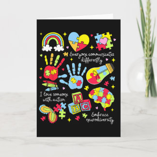 Carte Everyone Communicates Differently Autism Sped Teac