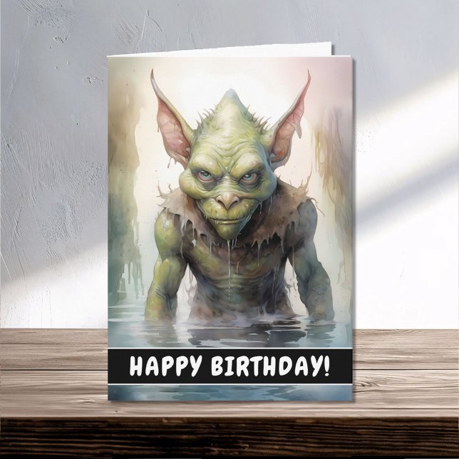 Carte Evil Wicked Imaginaire Goblin Joyeux anniversaire (Créateur téléchargé)