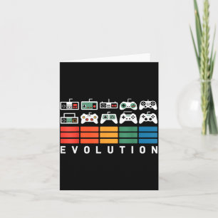 Carte Évolution de la manette de jeu vidéo 80s 90s Retro