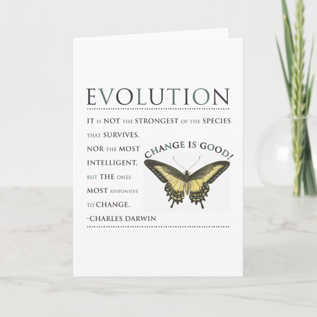 Carte Évolution des citations de Darwin (Devant)