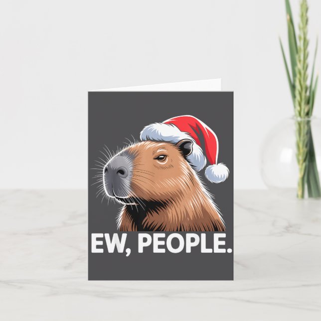 Carte Ew People Capybara Christmas Humor  (Devant)