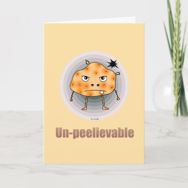 Carte Excuses amusantes de pomme de terre (Devant)