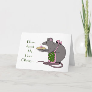 Carte Excuses : Désolé : Offre de paix : Mme Rat : Art