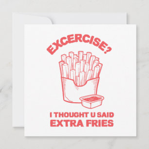 Carte Exercice Je pensais que vous avez dit frites suppl