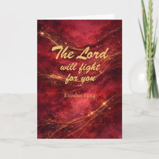Carte Exode 14:14 Encouragement Chrétien Personnalisé