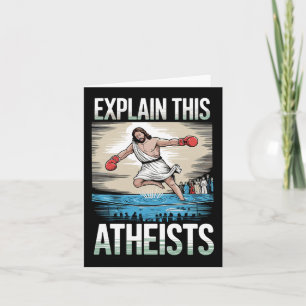 Carte Expliquez-moi ce Jésus athées Gants de boxe
