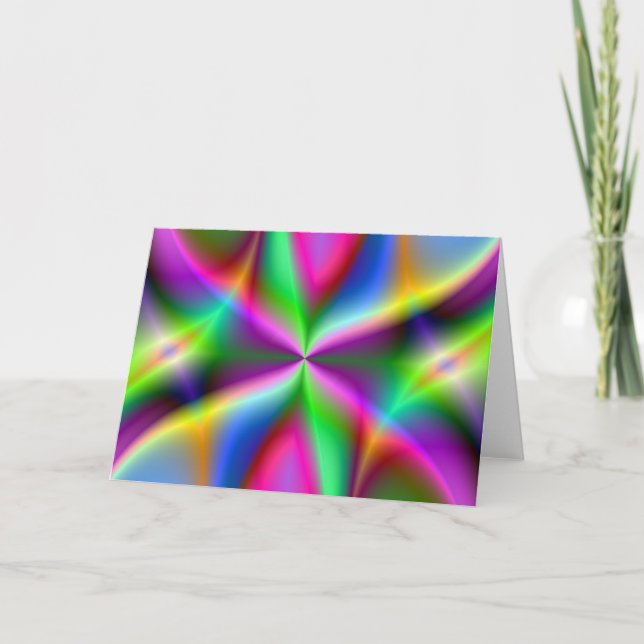 Carte Explosion de couleur Arc-en-ciel Cadeaux d'art fra (Devant)