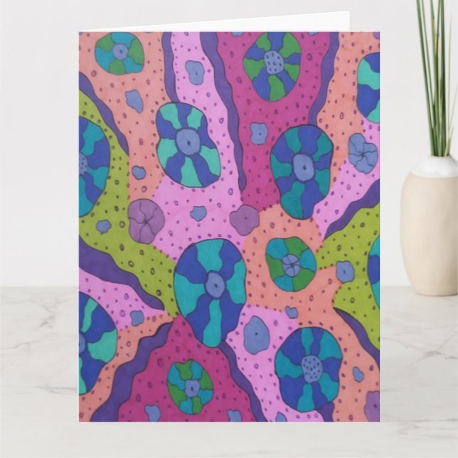 Carte Explosion du dessin Abstrait couleur (Devant)