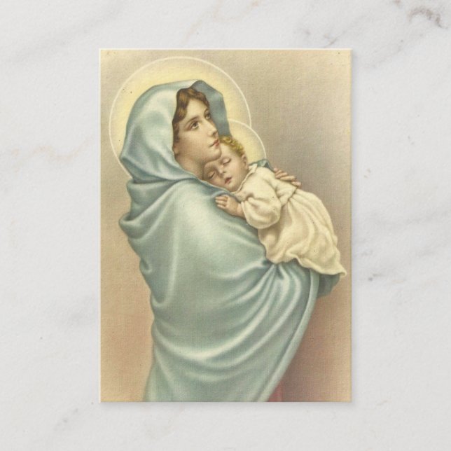 Carte exprès bénie de prière de Novena de Vierge (Devant)