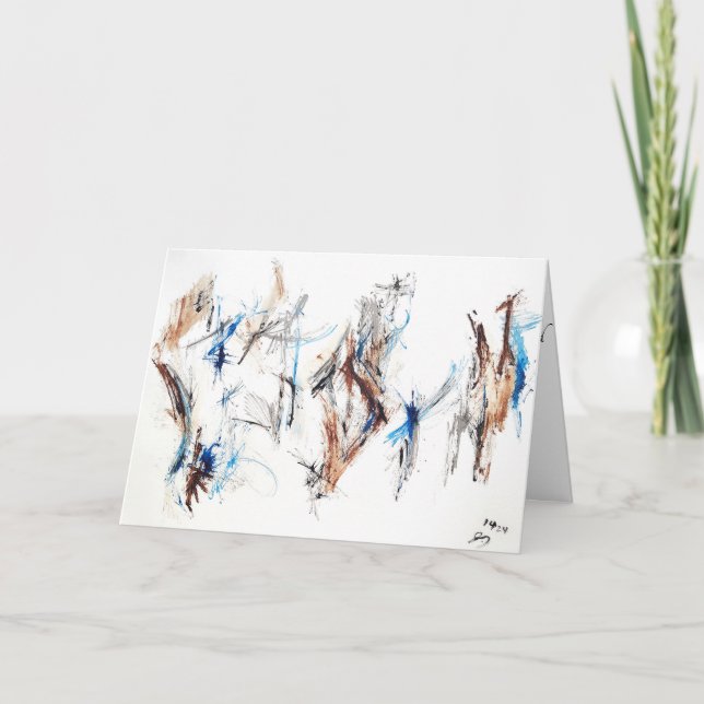 Carte Expression Abstraite "Moments de coeur" (Devant)