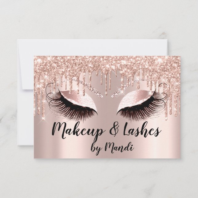 Carte Extension Lash Brows de certificat cadeau d'entrep (Dos)