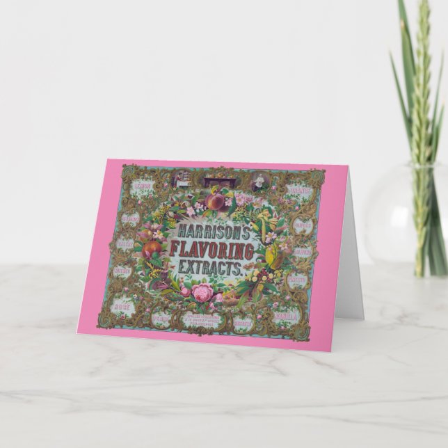 Carte Extraits de cuisson de fruits à fleurs victoriens  (Devant)